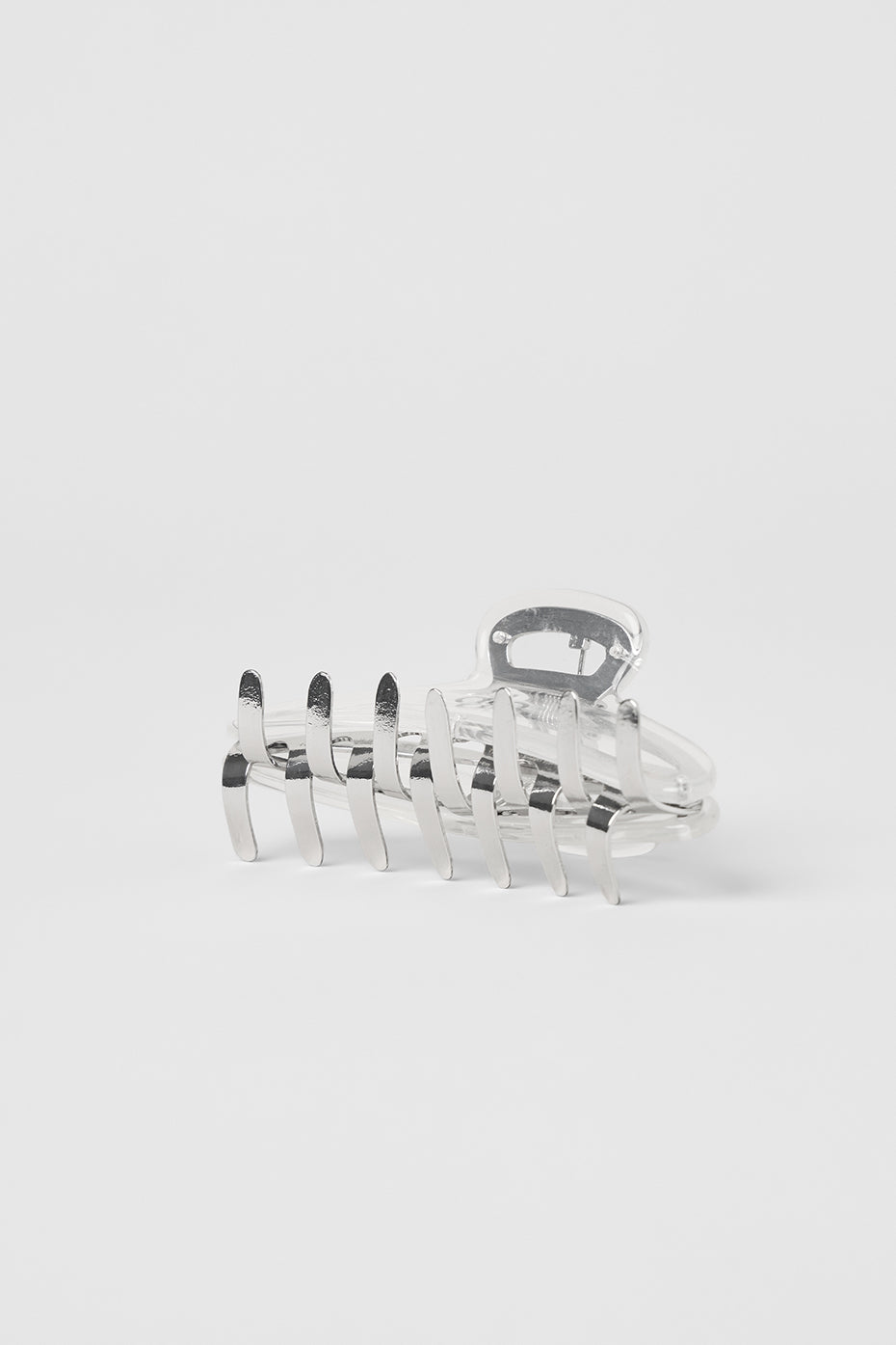 Acrylic Illusion Claw Clip - Clear Acetate/Chrome