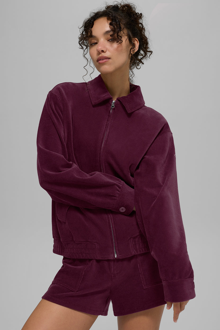 Micro Corduroy On Duty Jacket - Burgundy