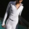 Airbrush Corset Full Zip Jacket - White